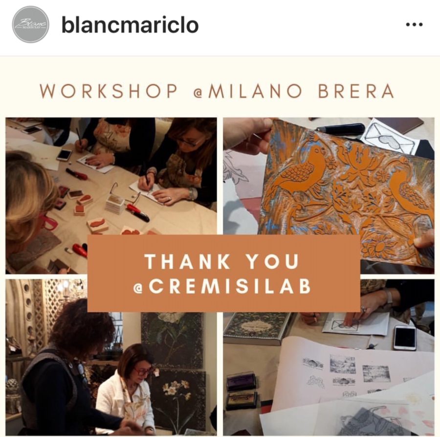 workshop carta e inchiostro da Blanc Mariclò a Brera Mialno
